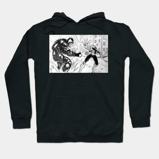 Spider vs Ven Hoodie by BarnesComicArt